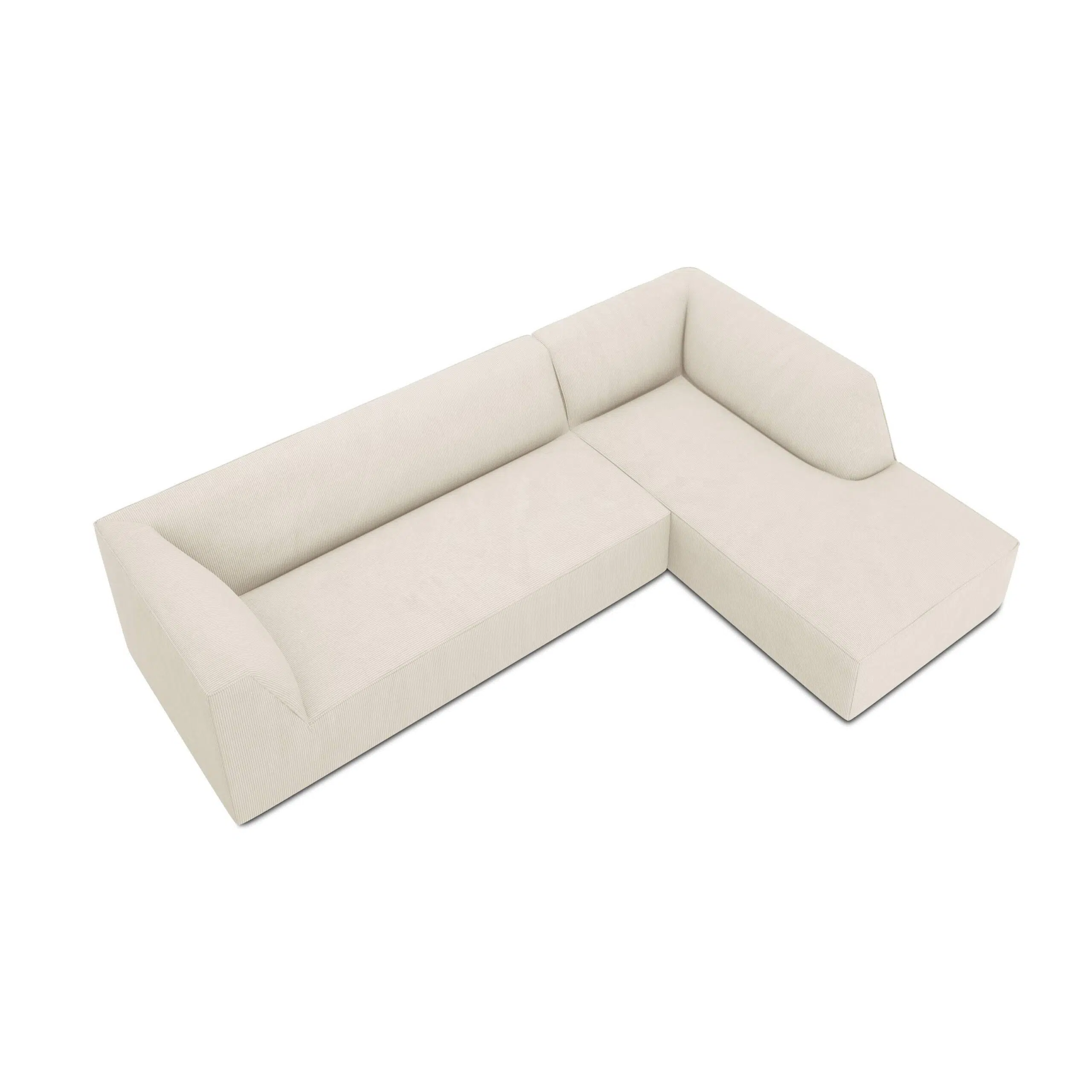 Demi 3-Seater Corduroy Fabric L-Shape Corner Sofa