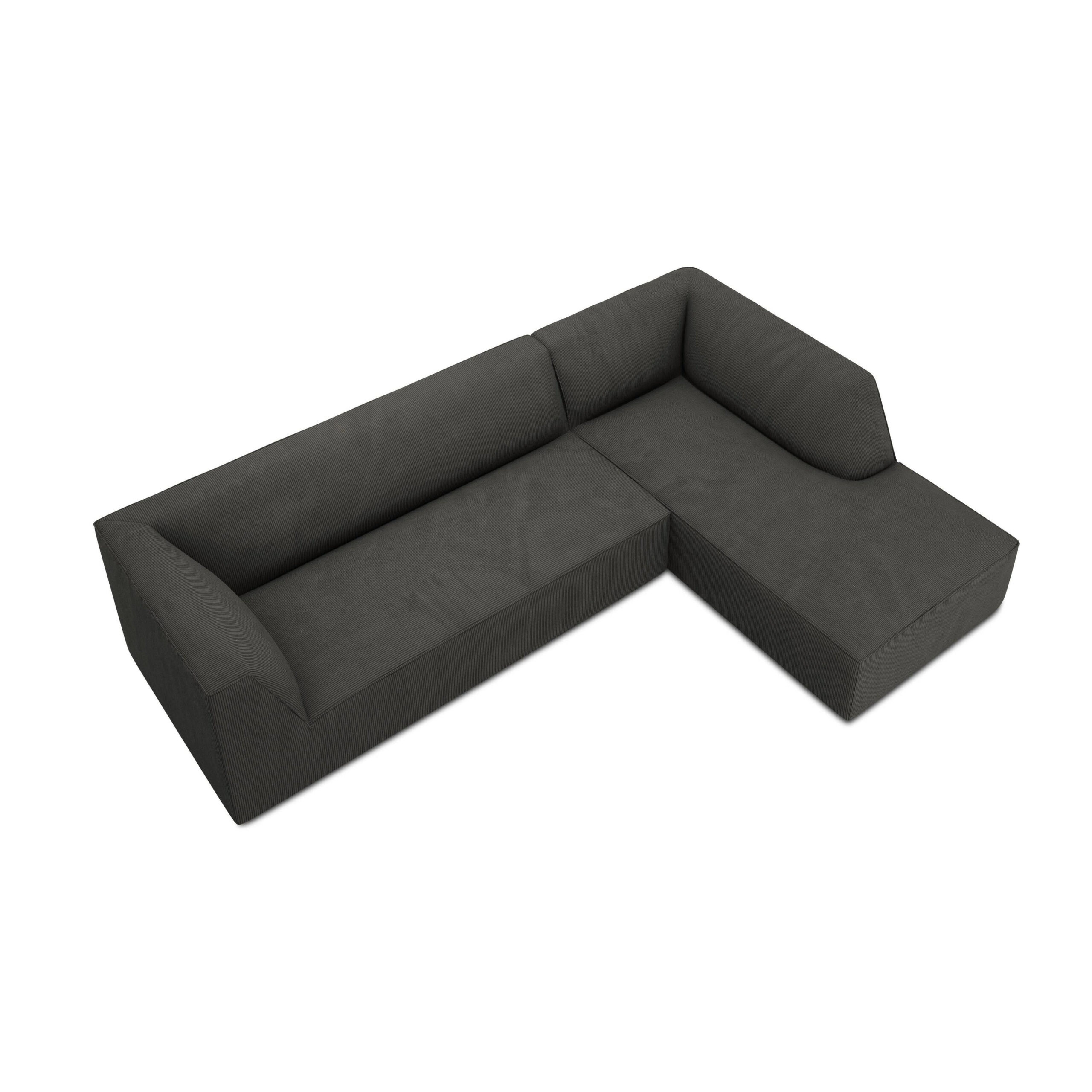 Demi 3-Seater Corduroy Fabric L-Shape Corner Sofa