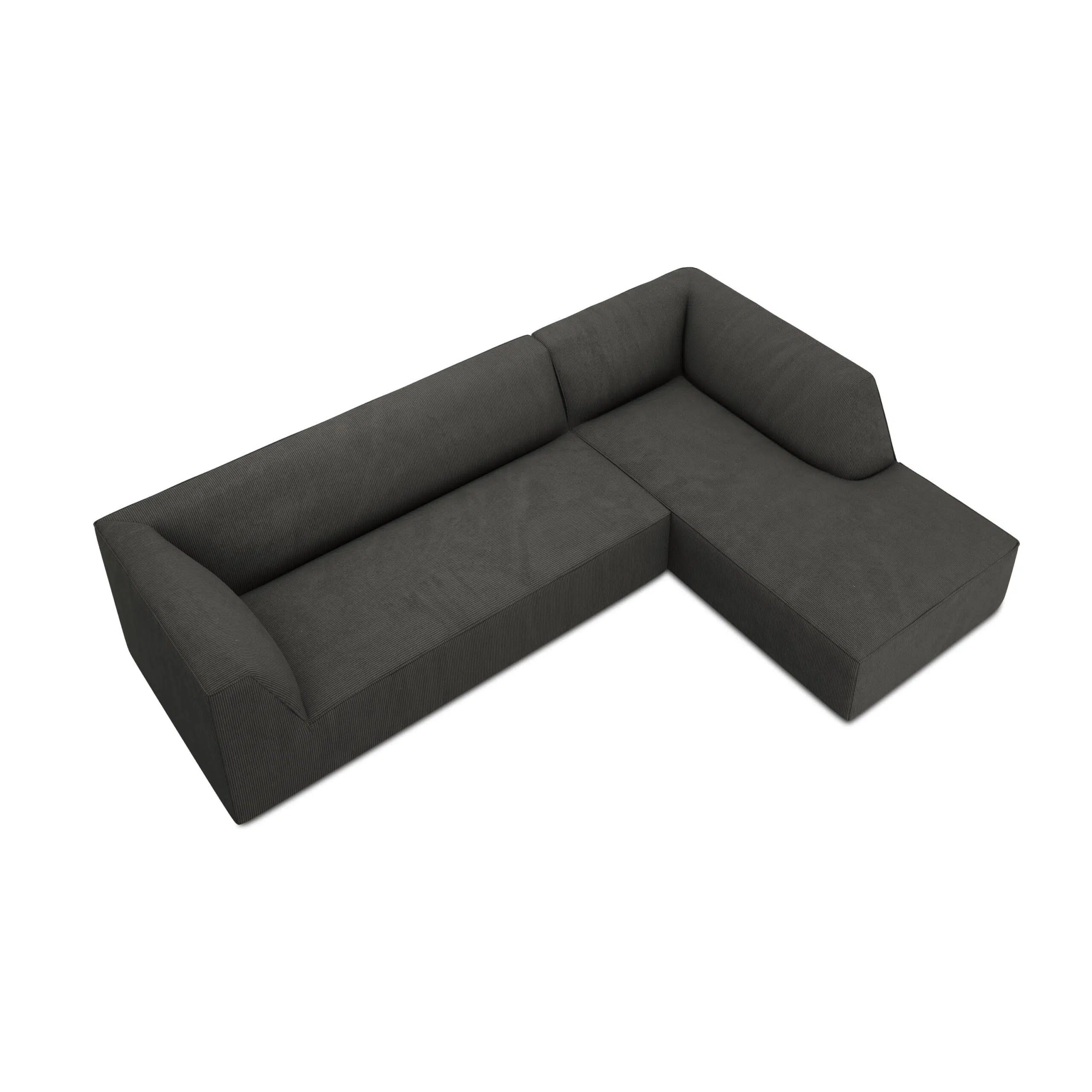 Demi 3-Seater Corduroy Fabric L-Shape Corner Sofa