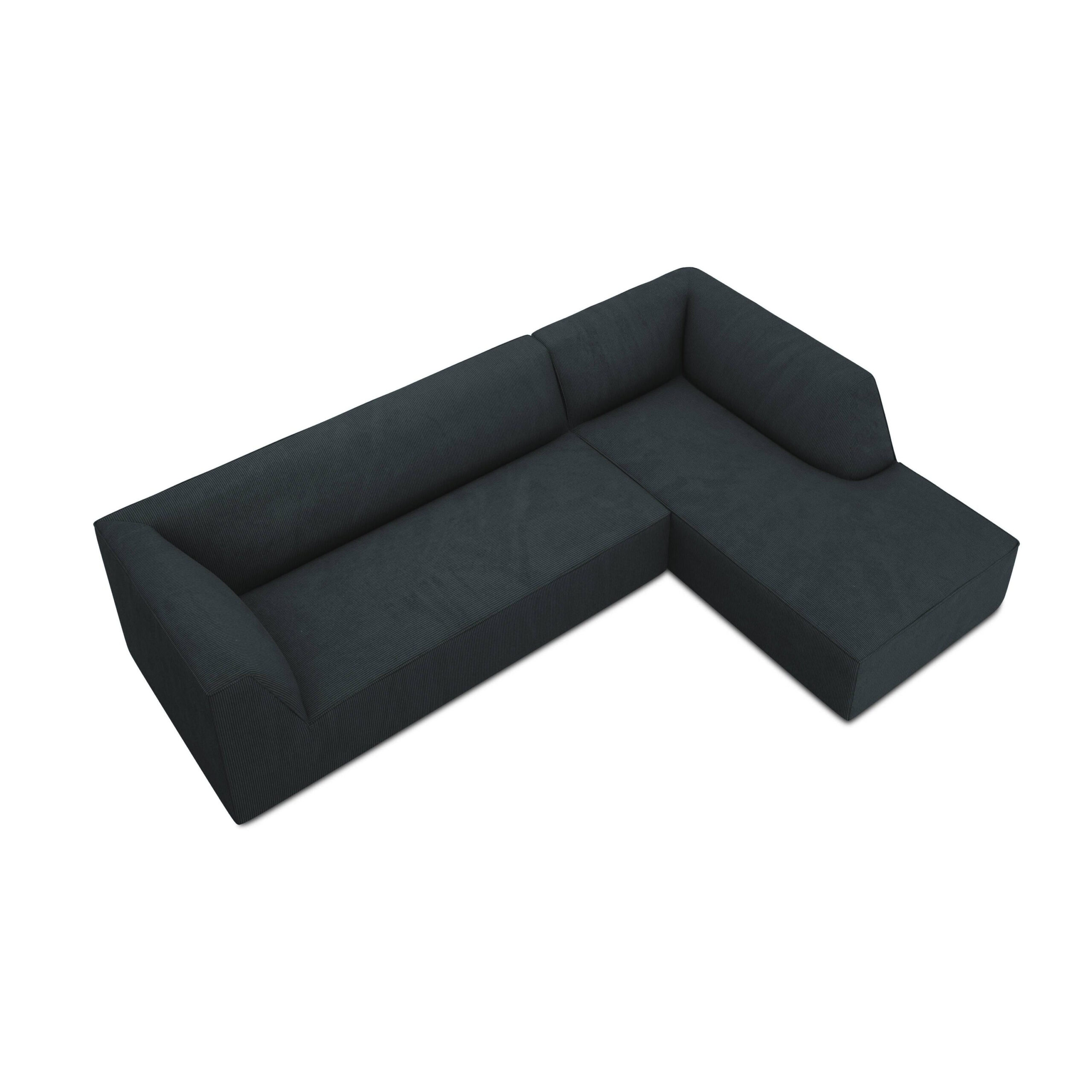 Demi 3-Seater Corduroy Fabric L-Shape Corner Sofa