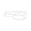 Demi 3-Seater Corduroy Fabric L-Shape Corner Sofa