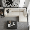 Demi 3-Seater Corduroy Fabric L-Shape Corner Sofa