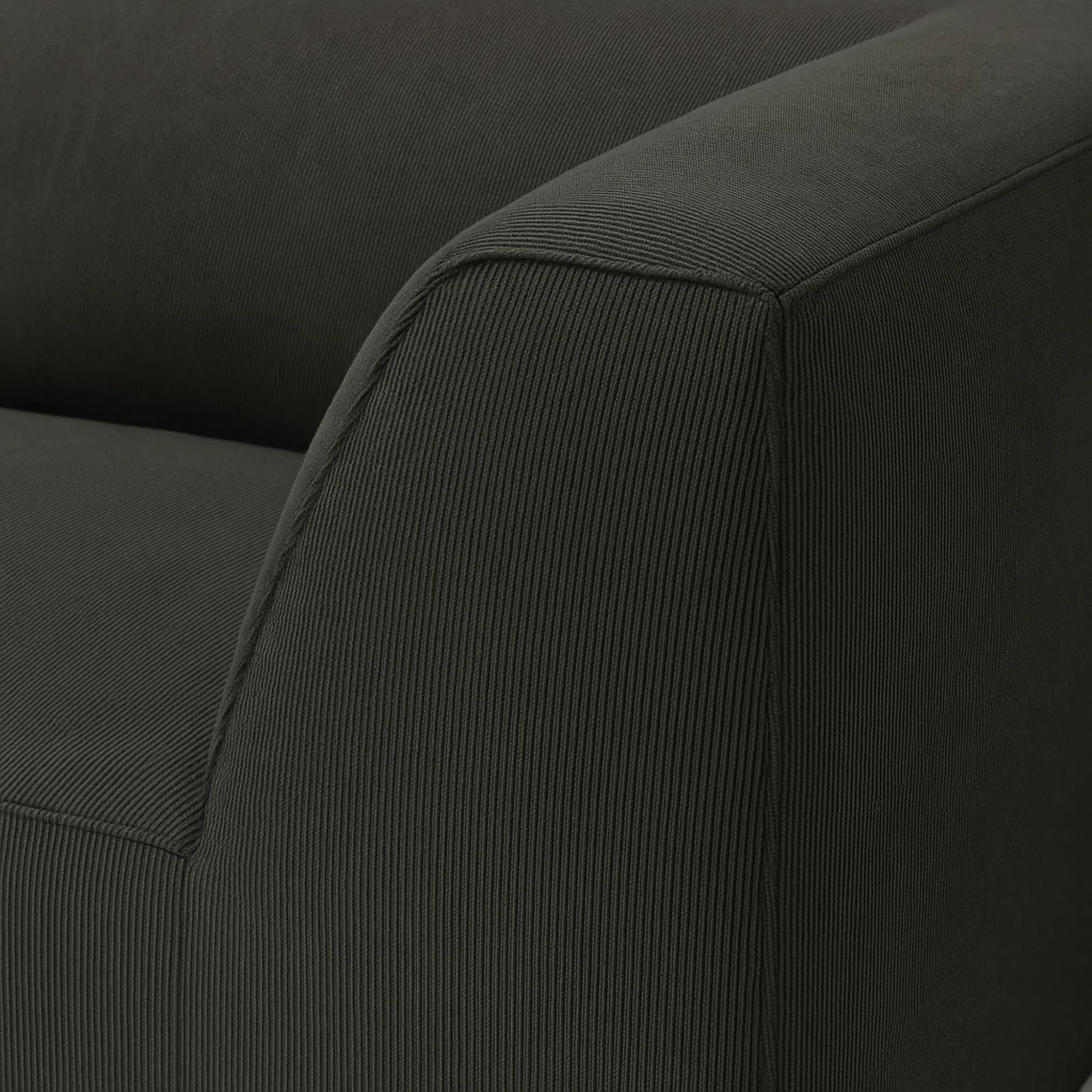 Demi 3-Seater Corduroy Fabric L-Shape Corner Sofa