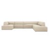 Sao 3-Seater Corduroy Fabric U-Shape Corner Sofa – Right