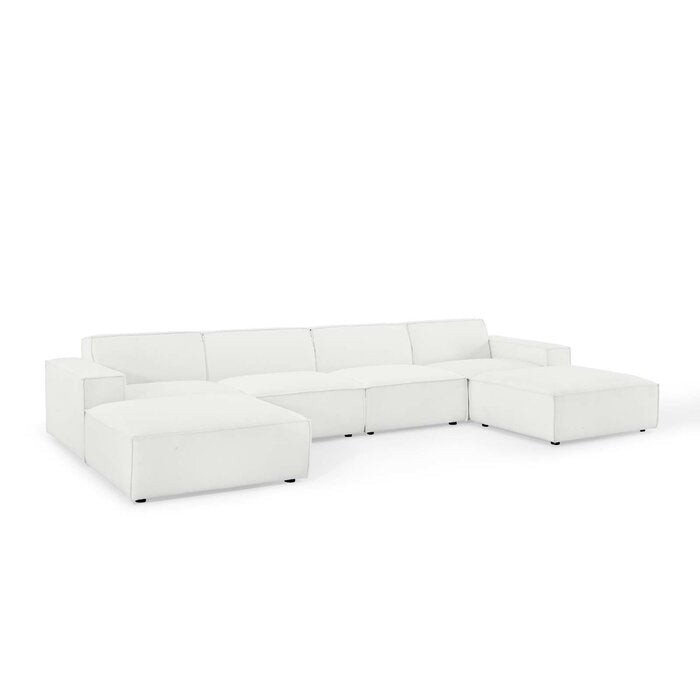 Boulevards 4-Seater U-Shape Sofa Set Polyester