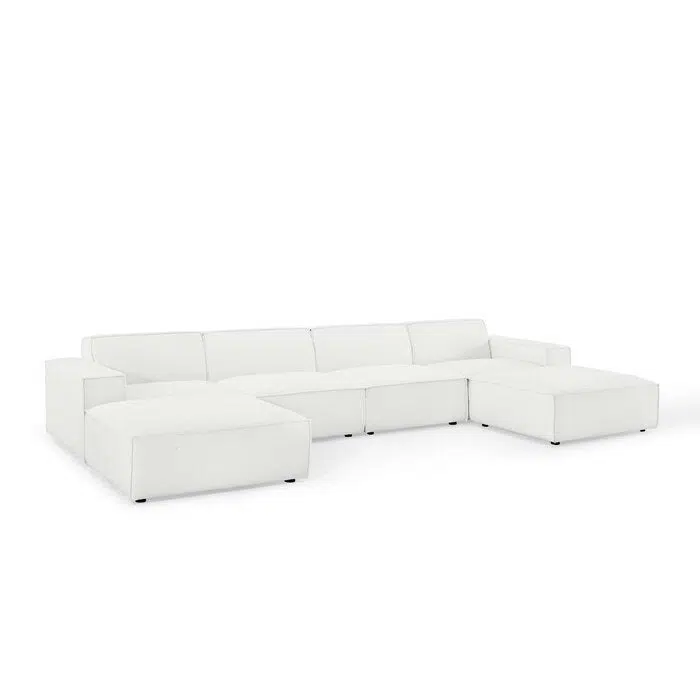Boulevards 4-Seater U-Shape Sofa Set Polyester