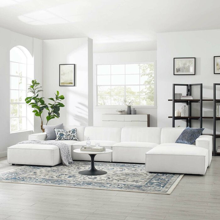 Boulevards 4-Seater U-Shape Sofa Set Polyester