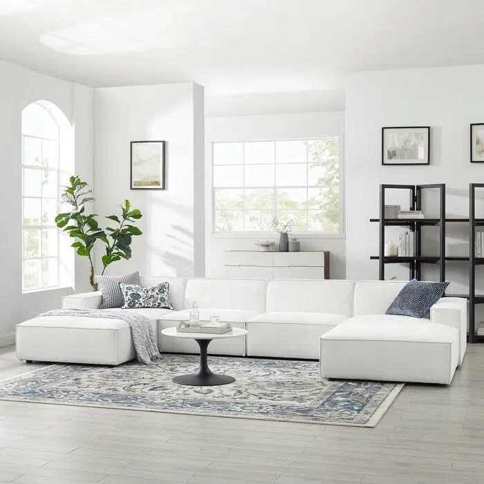 Boulevards 4-Seater U-Shape Sofa Set Polyester…