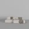 Bryant 3 Seater L-Shape Suede Sofa – White
