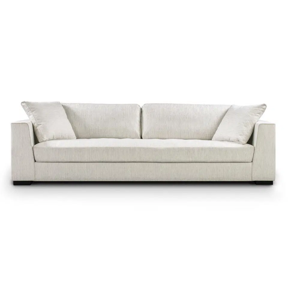 Celine 3 Seater Italian Design Linen Upholstery Sofa – Off-White