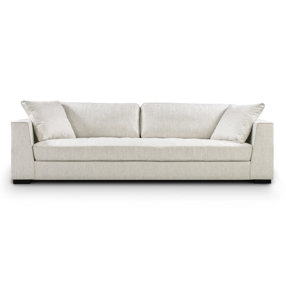 Celine 3 Seater Italian Design Linen Upholstery Sofa – Off-White