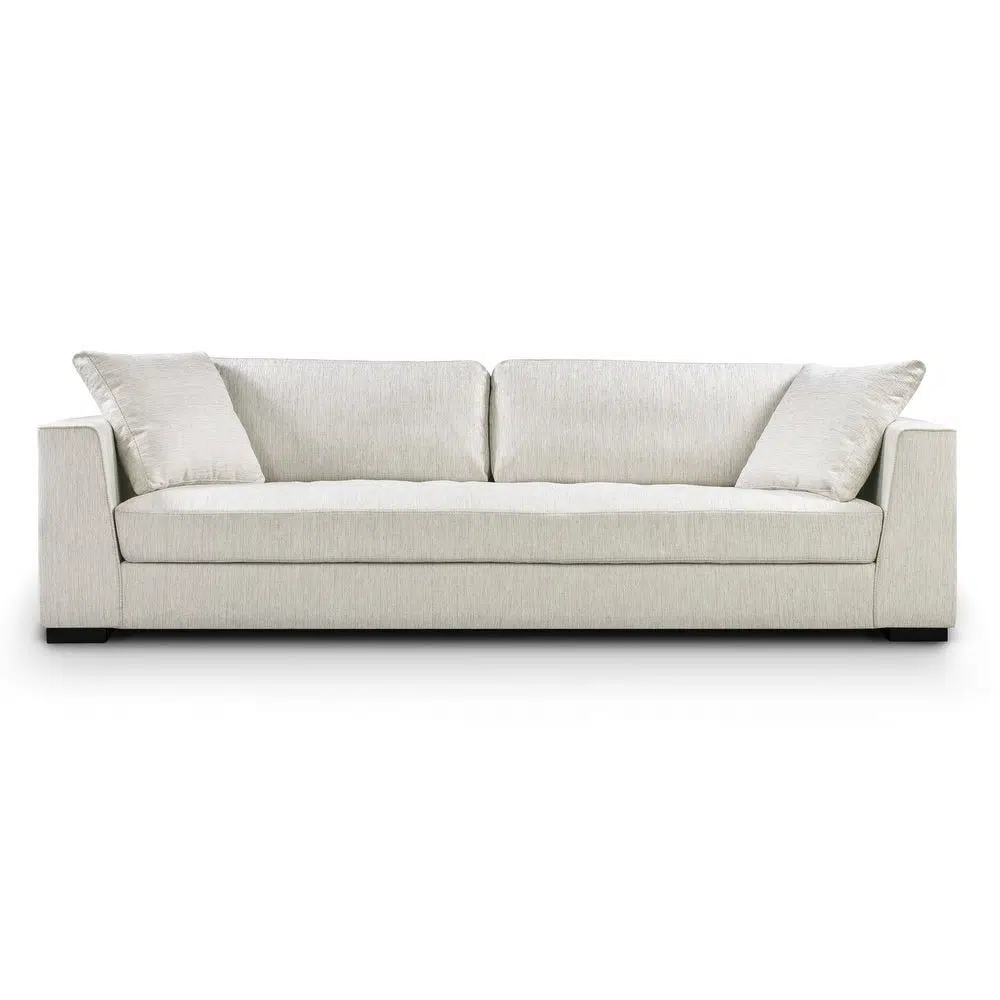Celine 3 Seater Italian Design Linen Upholstery Sofa – Off-White