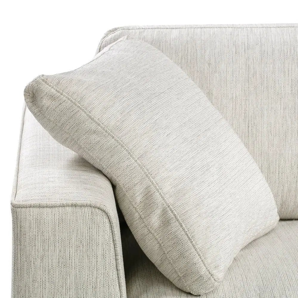 Celine 3 Seater Italian Design Linen Upholstery Sofa – Off-White