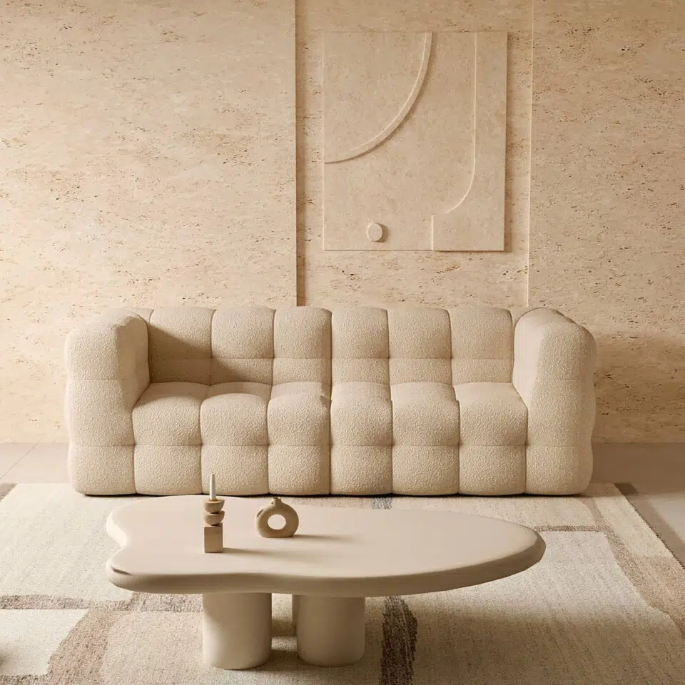 Monroe 2 Seater Tufted Boucle Upholstery