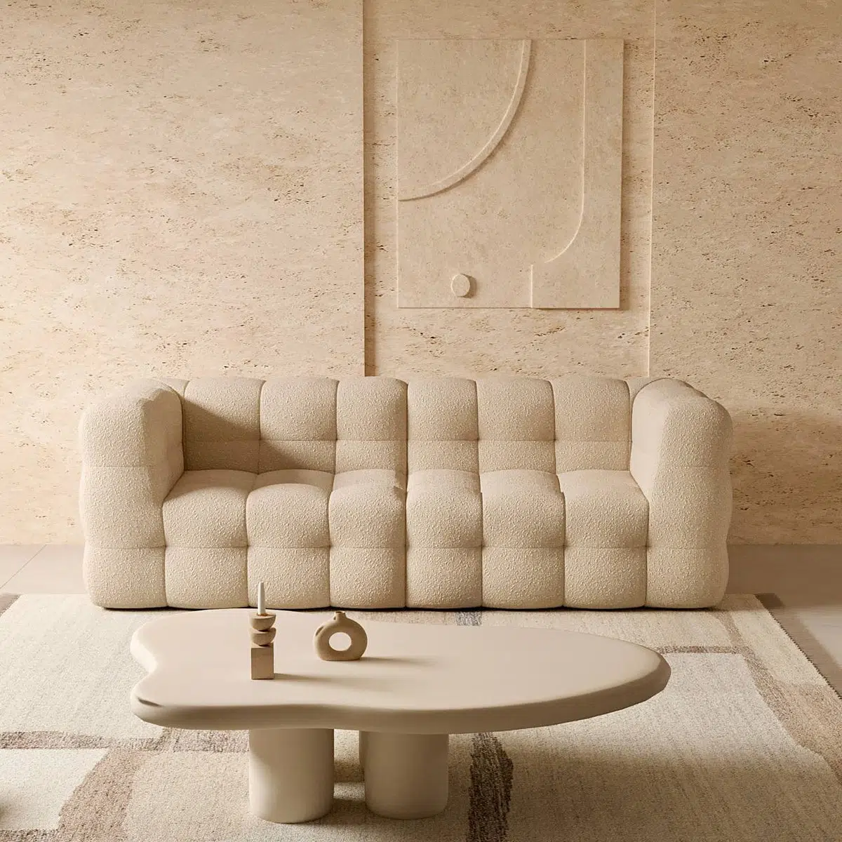 Monroe 2 Seater Tufted Boucle Upholstery