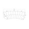 Patterson 3 Seater Symmetrical Corner Velvet Sectional sofa