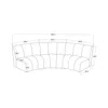 Patterson 3 Seater Symmetrical Corner Velvet Sectional sofa
