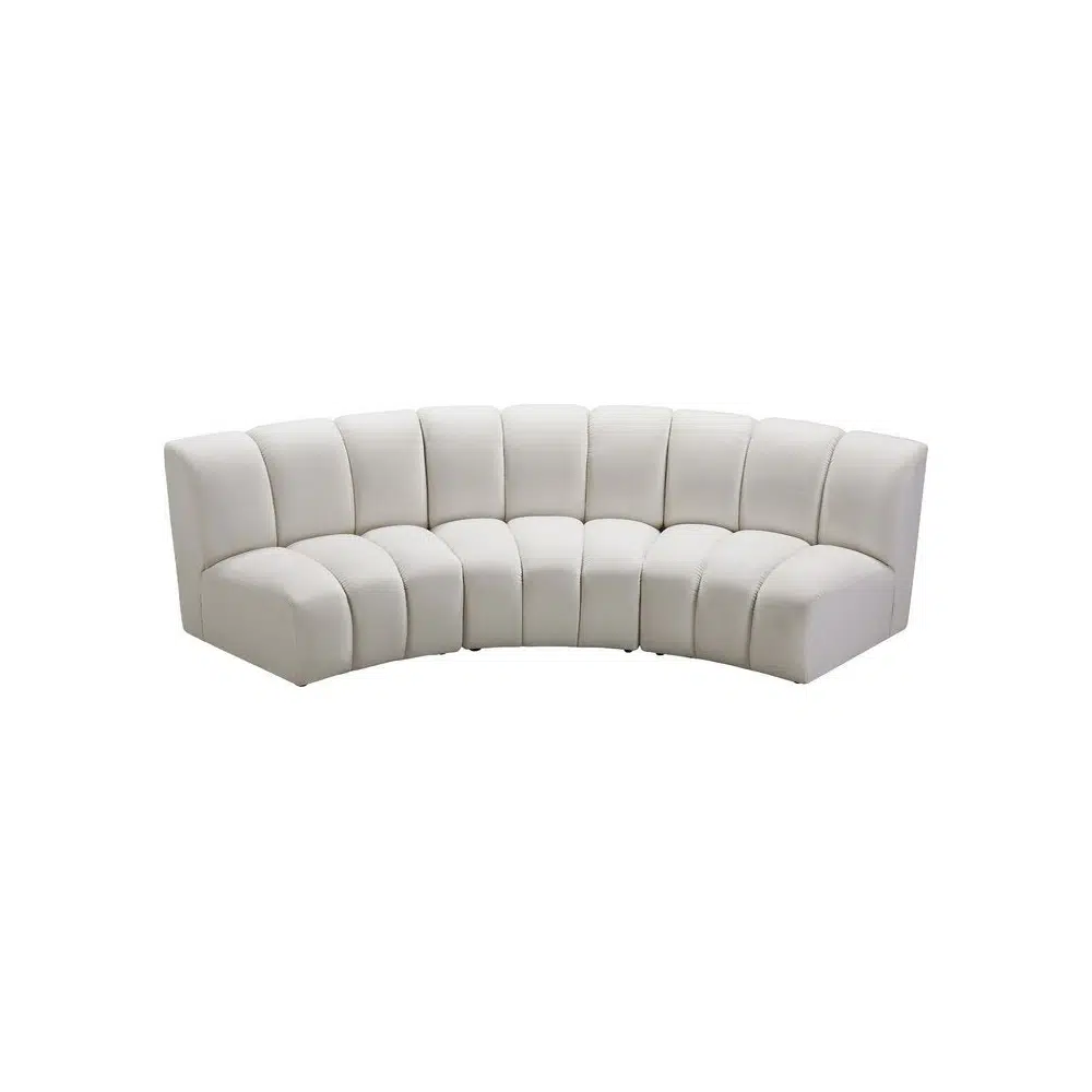 Patterson 3 Seater Symmetrical Corner Velvet Sectional sofa