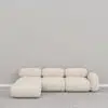 Saxon 3-Seater L-Shape Sofa Set Boucle Upholstery
