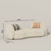 Tuxedo 3 Seater Boucle Upholstery