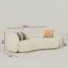 Tuxedo 3 Seater Boucle Upholstery