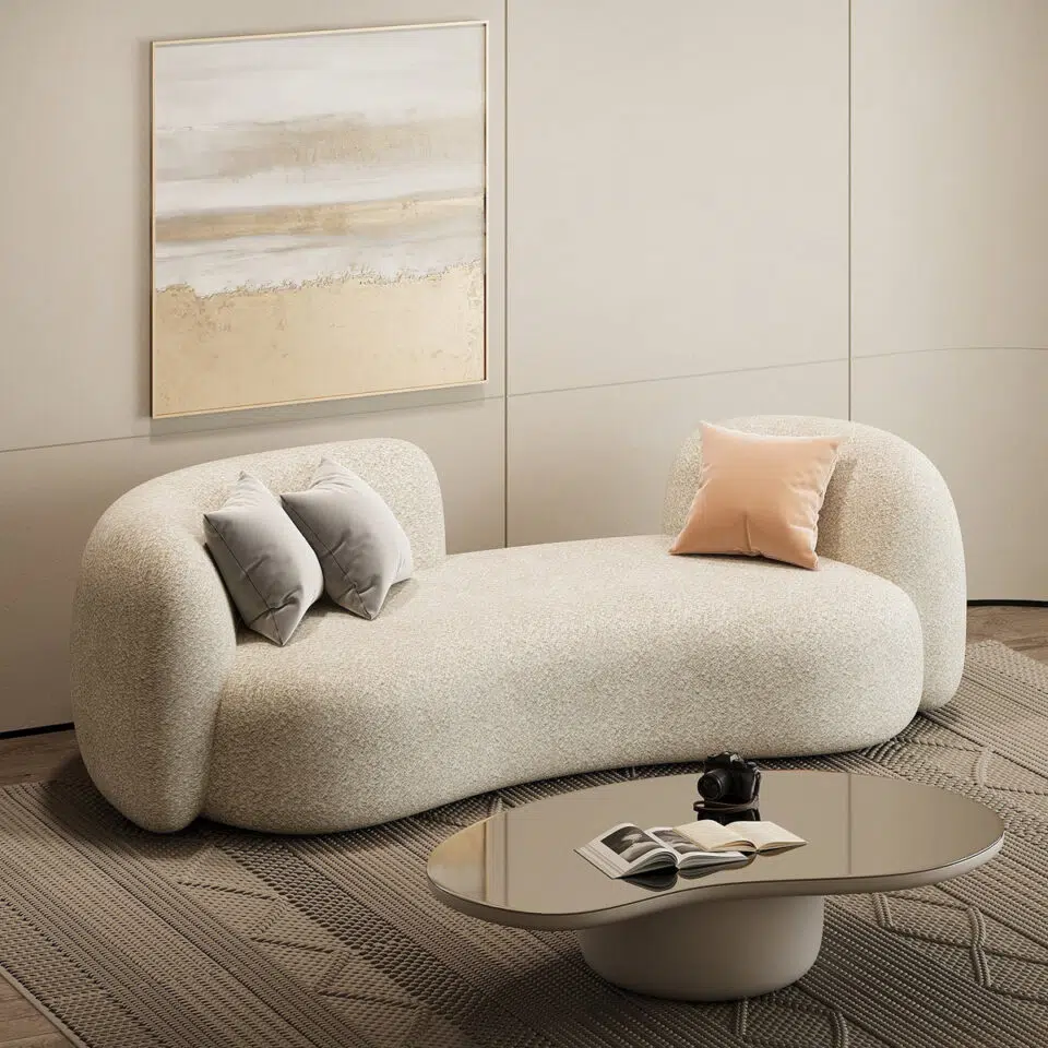 Tuxedo 3 Seater Boucle Upholstery…
