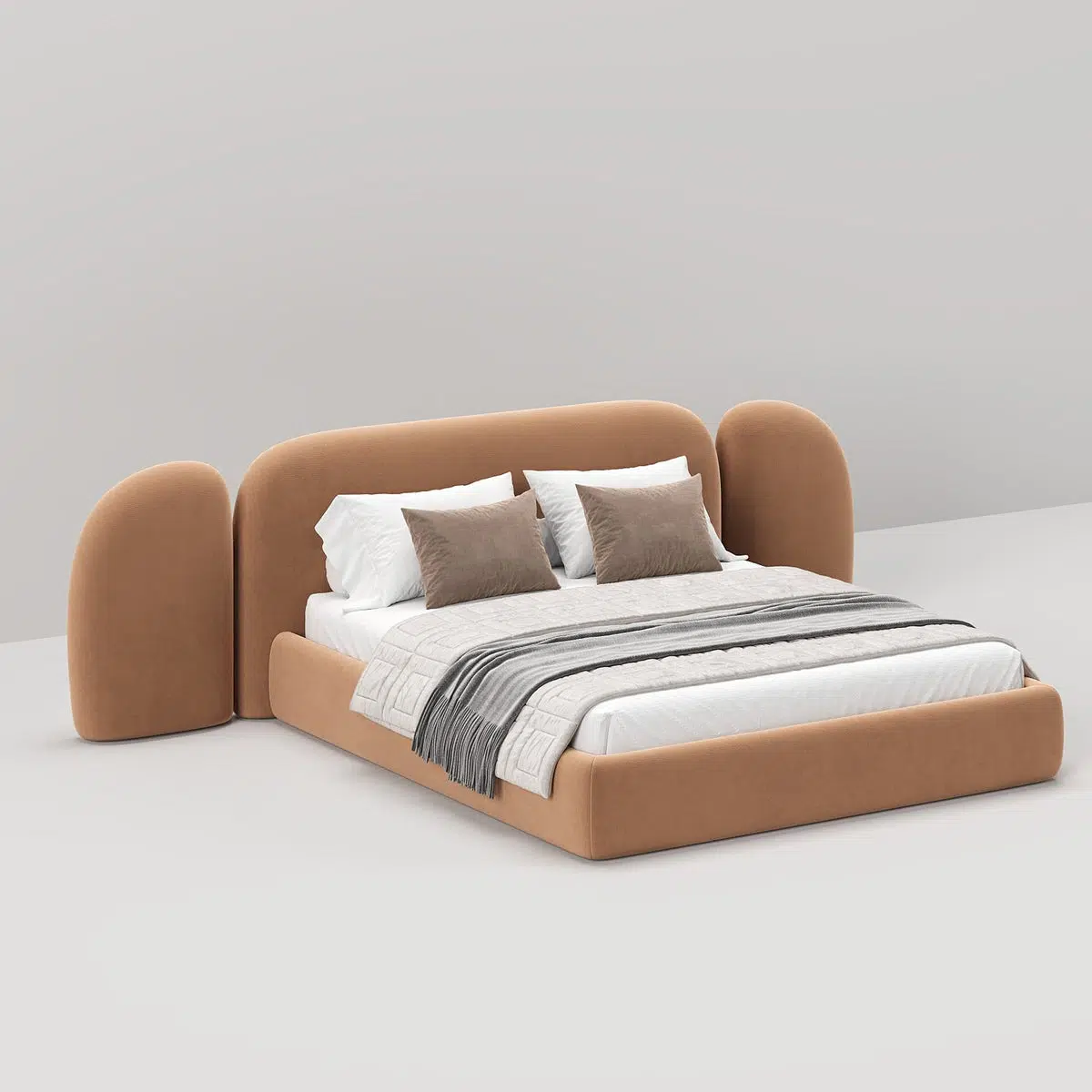 Vail Velvet Upholstery Bed