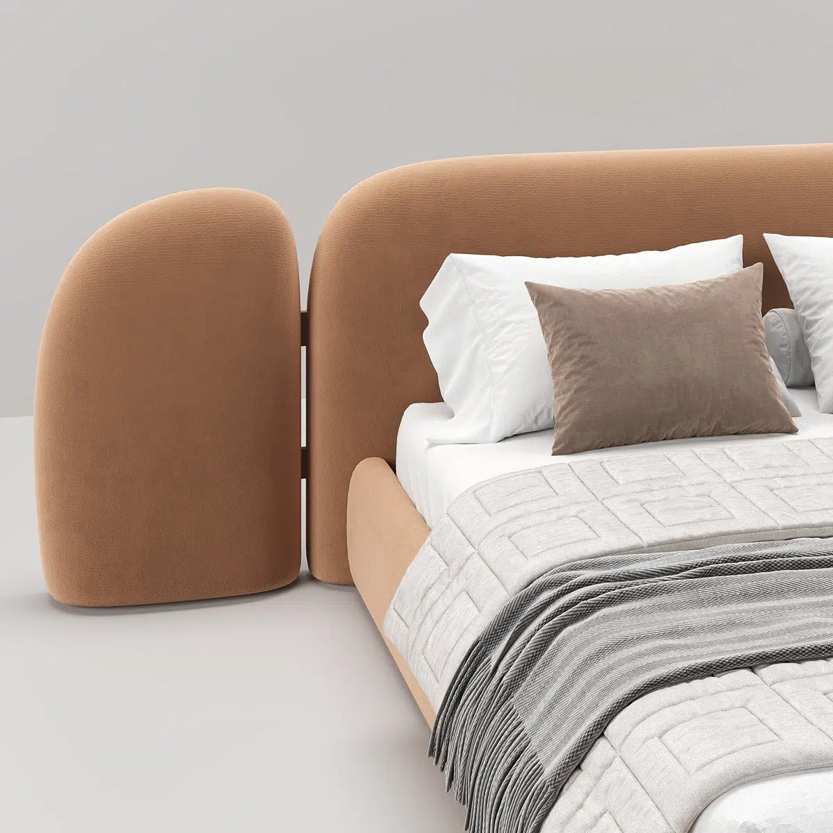 Vail Velvet Upholstery Bed