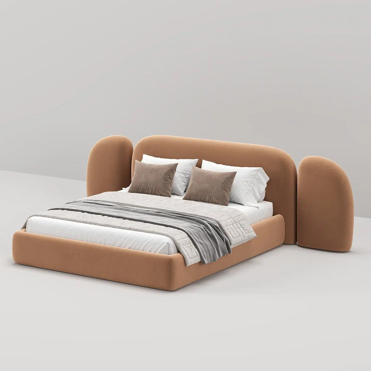 Vail Velvet Upholstery Bed