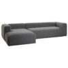 Veda 3 Seater Polyester Chenille L-Shape Corner Sofa set