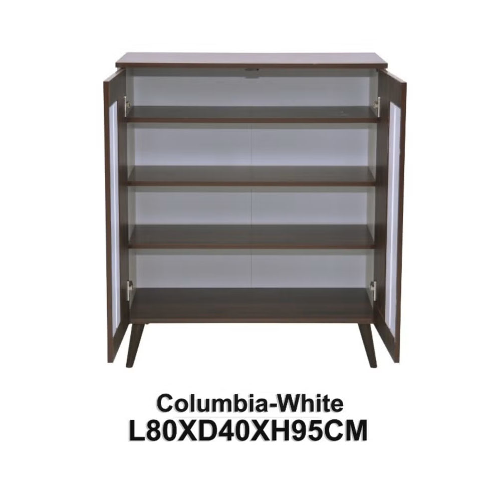 Wooden Shoe Rack, Free Standing Entryway Shoe Organizer – Columbia White