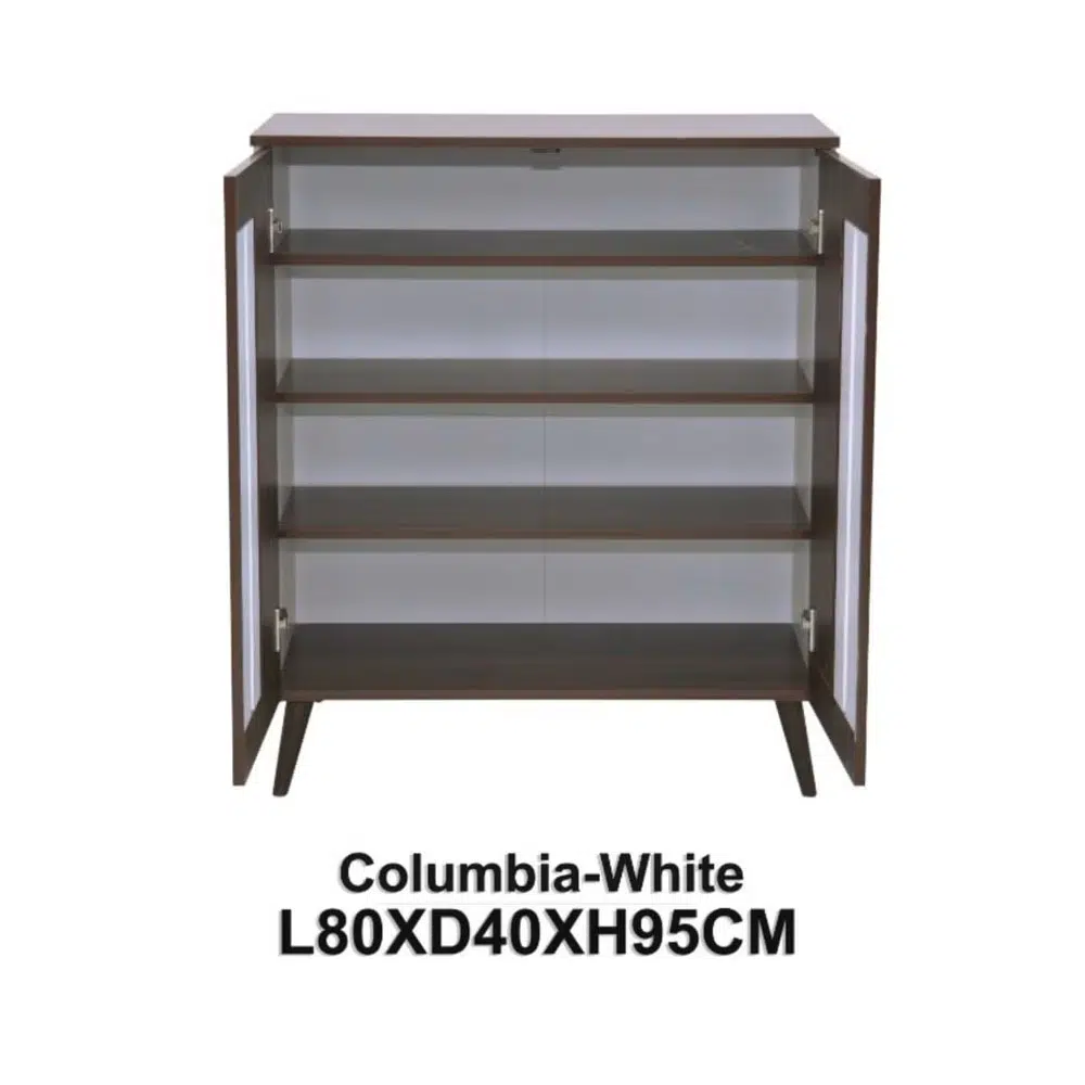 Wooden Shoe Rack, Free Standing Entryway Shoe Organizer – Columbia White