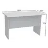 Infinity Executive Office Desk White 120cm