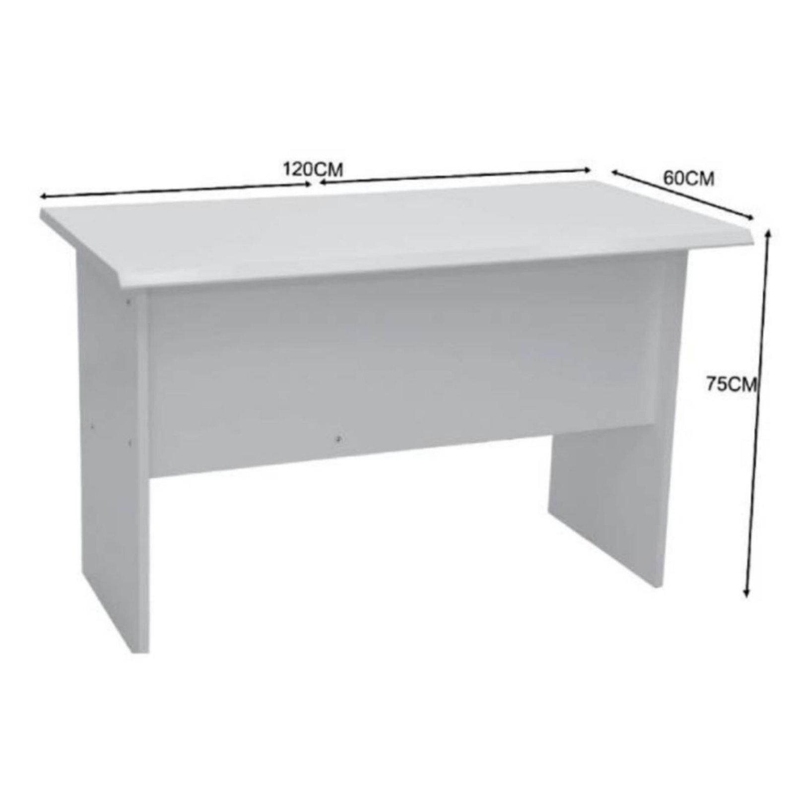 Infinity Executive Office Desk White 120cm