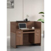 Rain Lily Reception Desk For Front Office Color Walnut 140cm