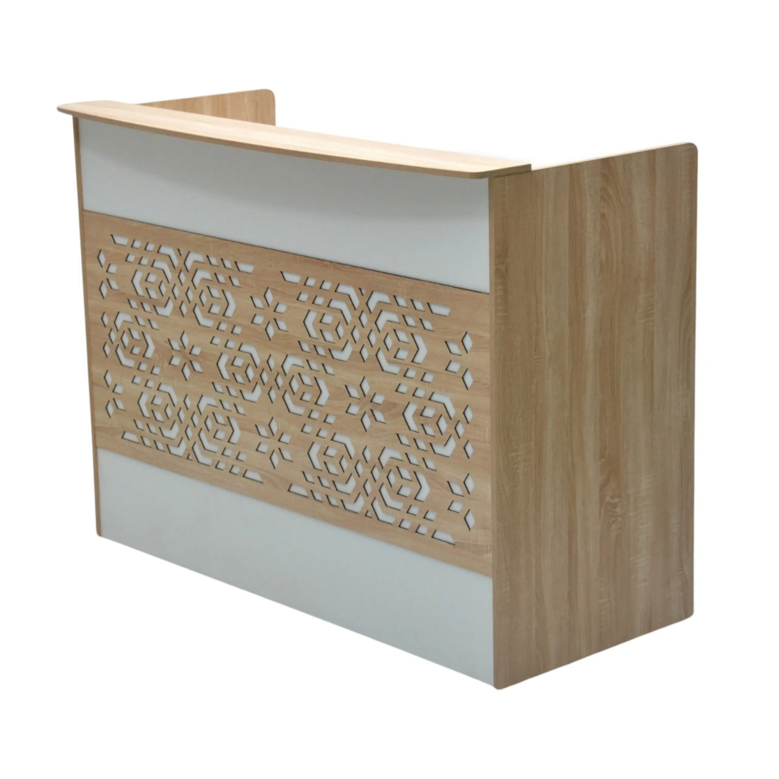Abelia Reception Desk For Front Office Color Beige 140cm
