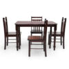 Kansas 4-Seater Wooden Dining Table – Mahogany