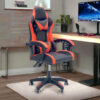 Lily Gaming Chair with USB Lumbar Massager (Red Black)