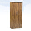 Best 2 Door Wooden Wardrobe Cabinet Cupboard Engineered – Golden Teak
