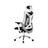Executive Mesh Office Chair Headrest and Lumbar Support Comfortable High-Back Swivel 360 Black
