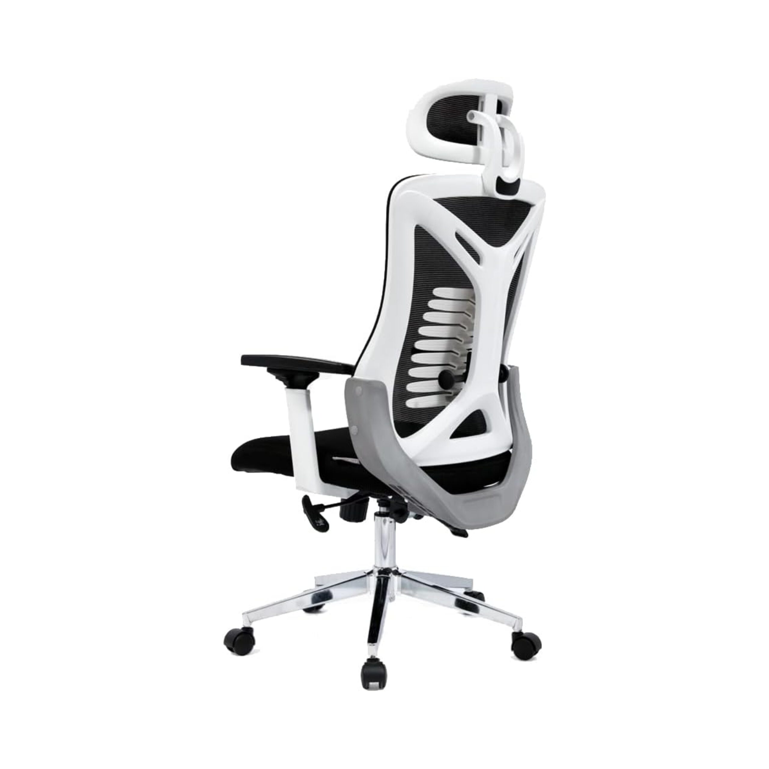 Executive Mesh Office Chair Headrest and Lumbar Support Comfortable High-Back Swivel 360 Black