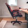 Lily Gaming Chair with USB Lumbar Massager (Red Black)