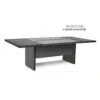 Orchid Conference Table Marble 240cm Color (Coffee Grey)