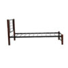 Wooden And Steel Durable Single Bed – Wenge