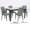 Vangsta 4 Seater Dining Table Set Color (Grey)