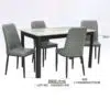 Vangsta 4 Seater Dining Table Set Color (Grey)