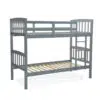 Heavy Duty Wooden Bunk Bed With Ladder for Kids – Grey