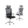 Executive Office Chair High-Back Mesh Swivel 360 Black And Grey