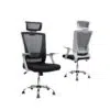Executive Office Chair High-Back Mesh Swivel 360 Black And Grey