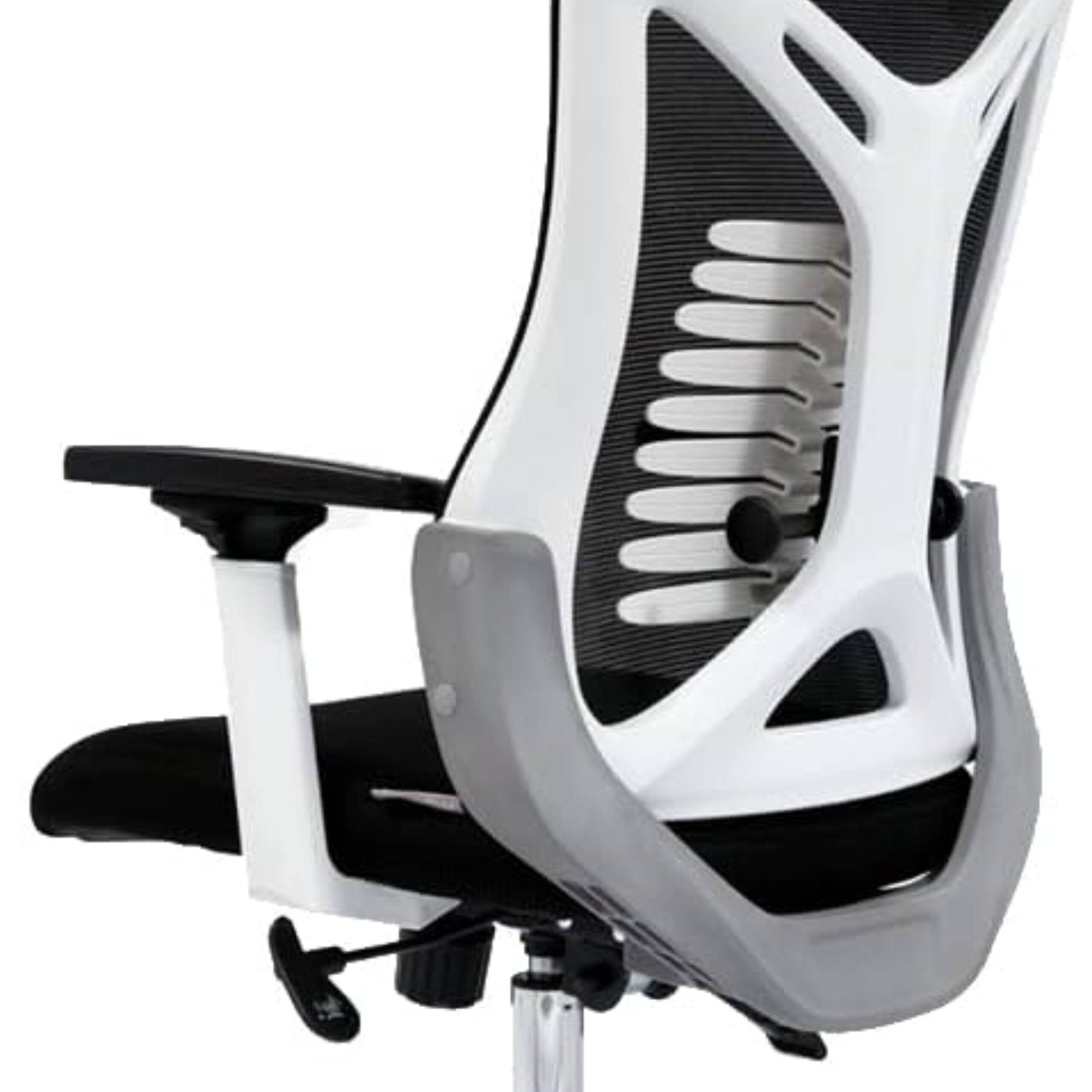 Executive Mesh Office Chair Headrest and Lumbar Support Comfortable High-Back Swivel 360 Black